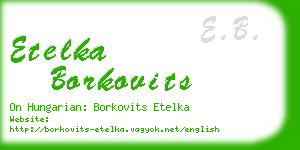 etelka borkovits business card